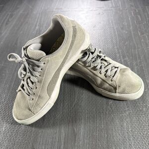 Puma Youth Suede G Patch LE Spikeless Golf Shoes Light Gray Youth 4
